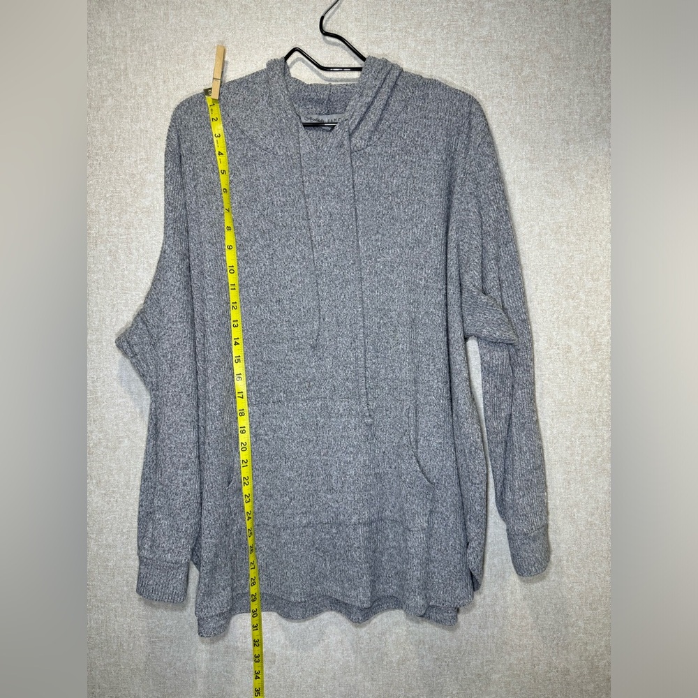 Absolutely Famous Gray Pullover Hoodie Lagenlook Sweater Size 3X - Picture 4 of 7